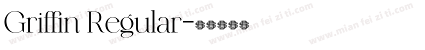 Griffin Regular字体转换